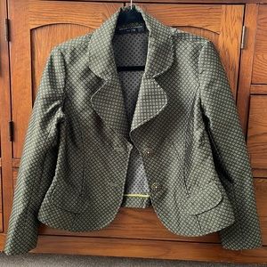 Dana Buchman petite 10 green pattern suit jacket